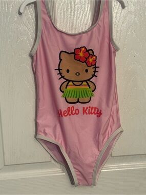 Sanrio Hello Kitty Pink Swim Top with Floral Accent